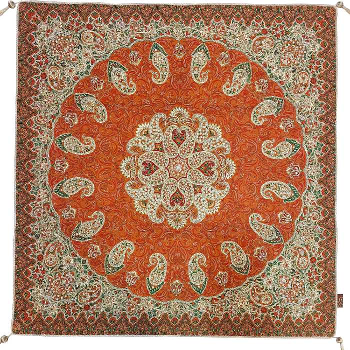 رومیزی ترمه صفائی کد 16.na مدل ملیله دوزی