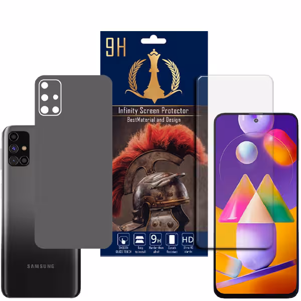 برچسب پوششی اینفینیتی مدل PRO MAX مناسب برای گوشی موبایل سامسونگ Galaxy M31S به همراه محافظ صفحه نمایش