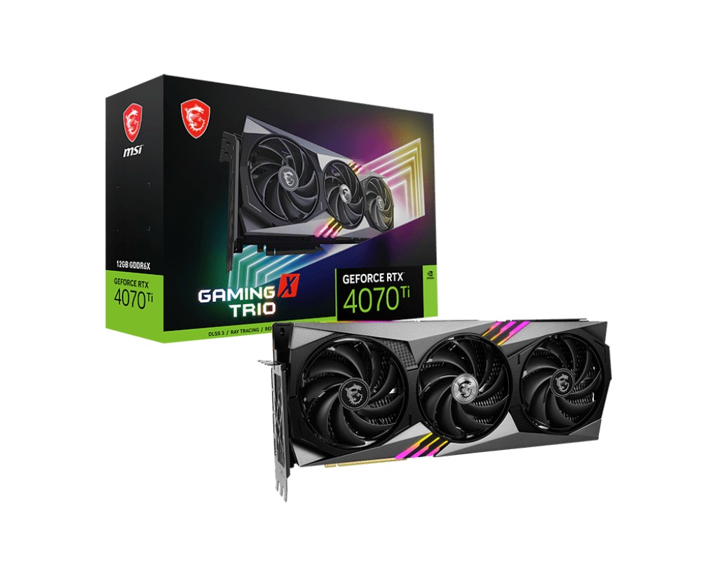 خرید کارت گرافیک ام اس آی Graphics MSI GeForce RTX 4070 Ti GAMING X TRIO 12G با بهترین قیمت
