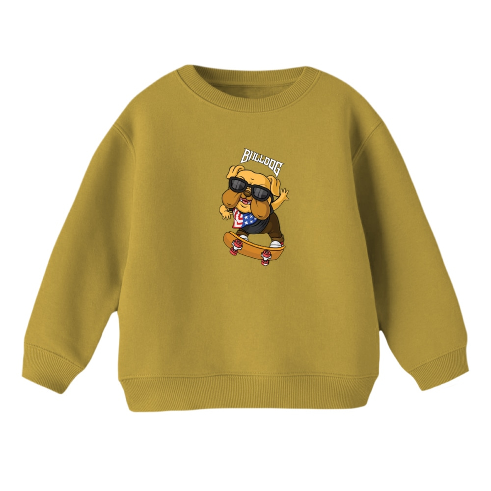 سویشرت بچگانه مدل سگ کد 7 رنگ نسکافه ای