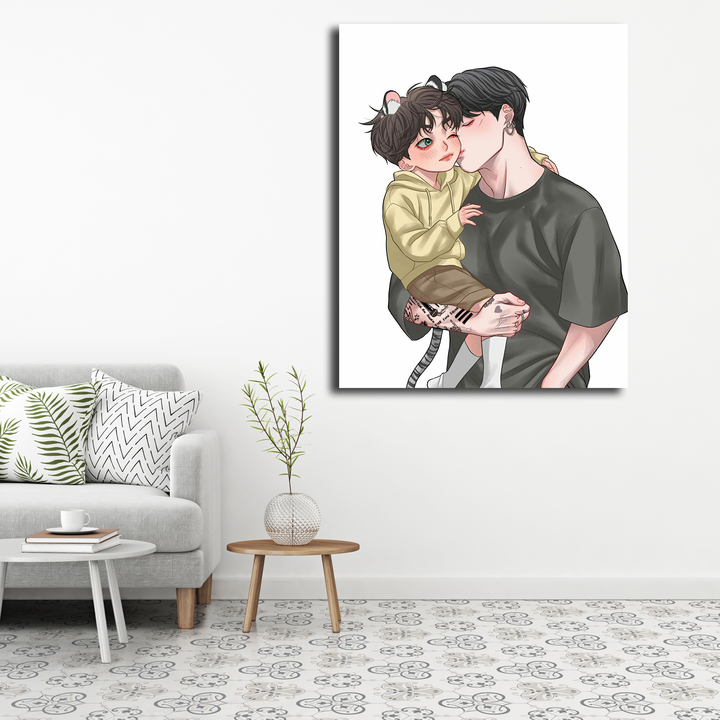 تابلو شاسی مدل taekook fanart کد 24