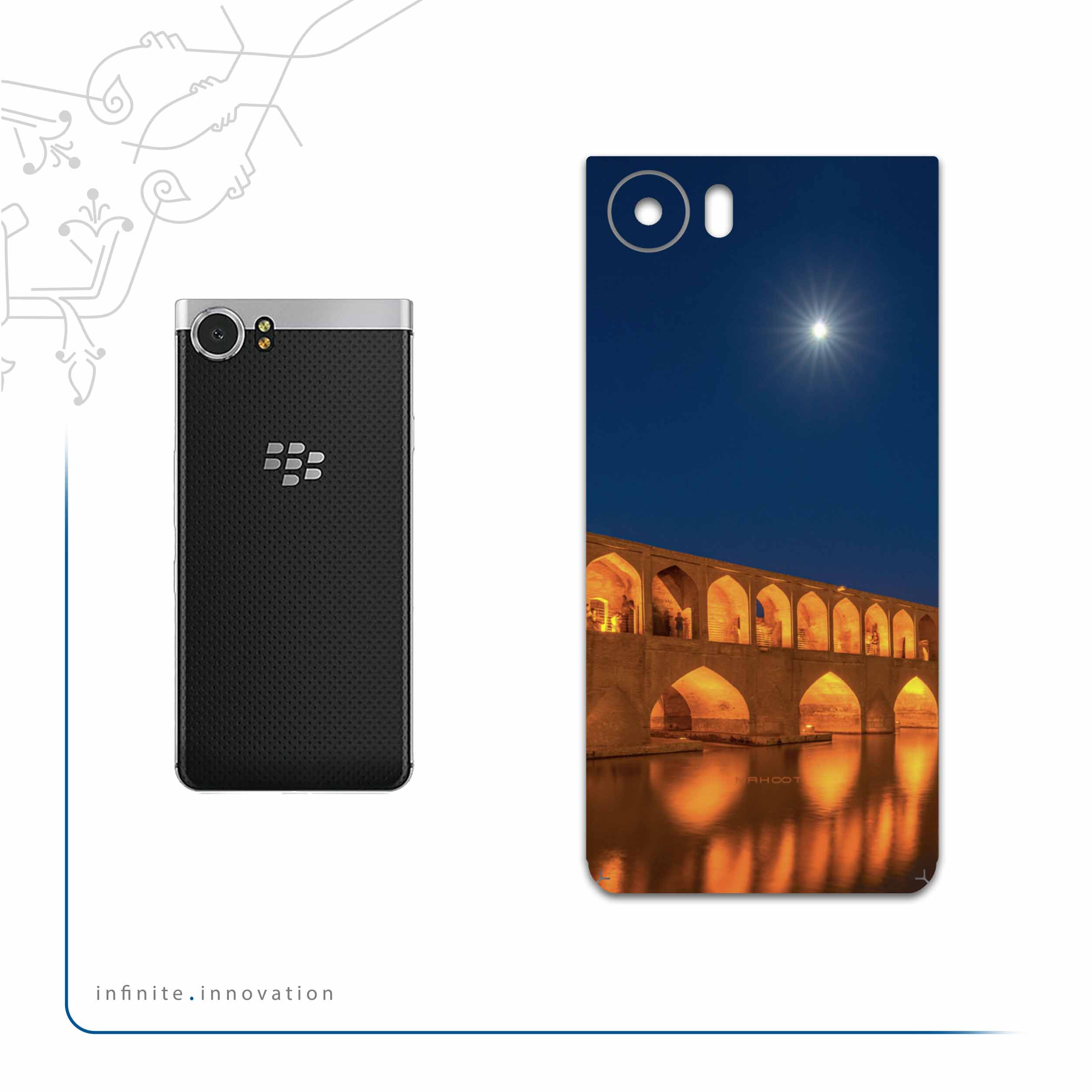 برچسب پوششی ماهوت مدل Si-O-Se-Pol مناسب برای گوشی موبایل بلک بری KEYONE