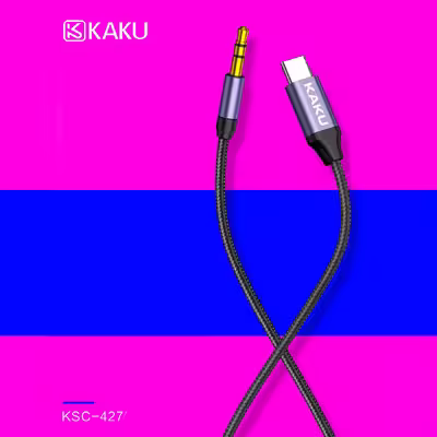 کابل تبدیل USB-C به AUX کاکو مدل KSC 427 طول 1 متر