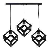 لوستر سه شعله مدل مکعب مربع