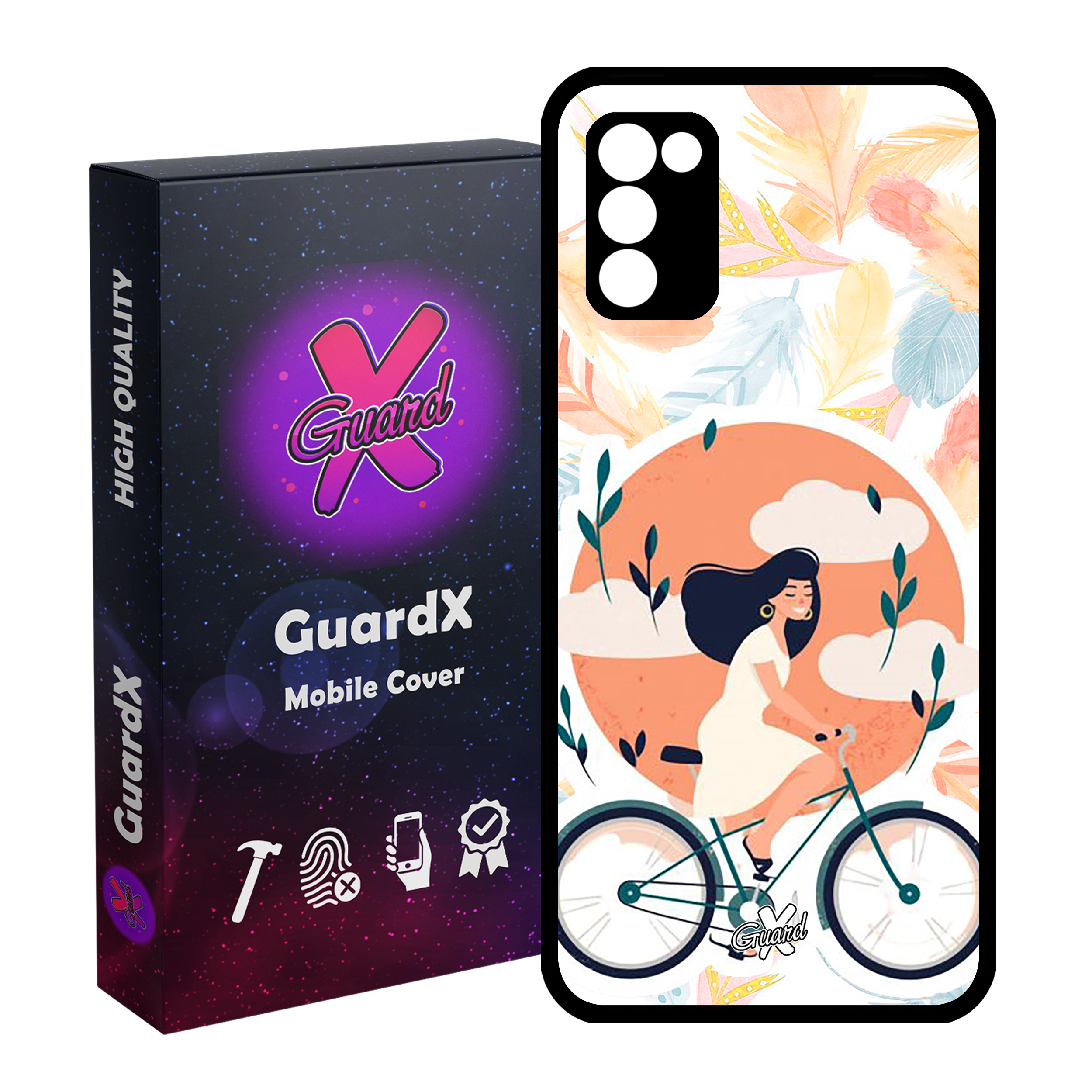 کاور گارد ایکس طرح Girl مدل Glass10340 مناسب برای گوشی موبایل سامسونگ Galaxy A02s / M02s