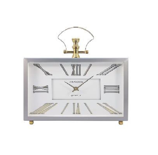 ساعت دیواری آرتمیس کد 2032 Light Gray Gold خاکستری طلایی روشن