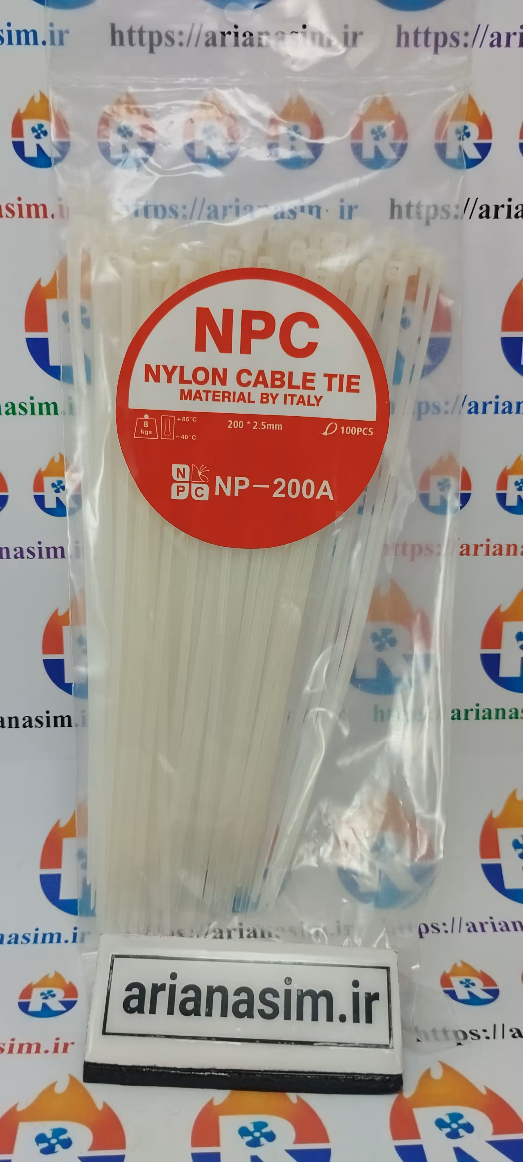بست کمربندی پلاستیکی 20 سانتی متر مدل NP-200A | آریا سیتی