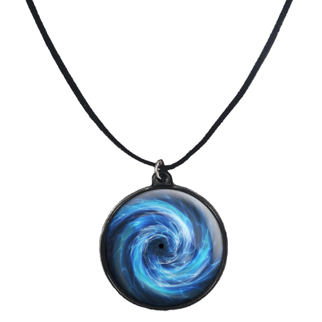 گردنبند پرمانه طرح سیاه چاله ها کد pmb.25900 مدل دو طرفه