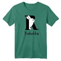 تی شرت آستین کوتاه بچگانه مدل خرگوش کد 16 رنگ سبز سدری