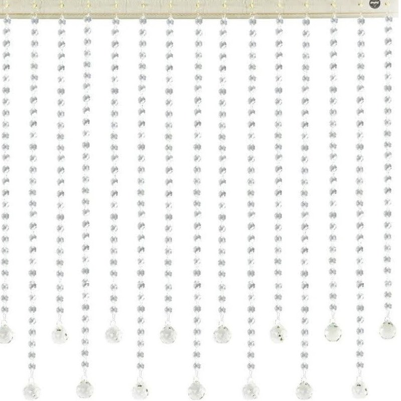 پرده آویز آریا کریستال مدل کوتاه و بلند عرض75 و ارتفاع 50 سانتیمتر(بی رنگ)