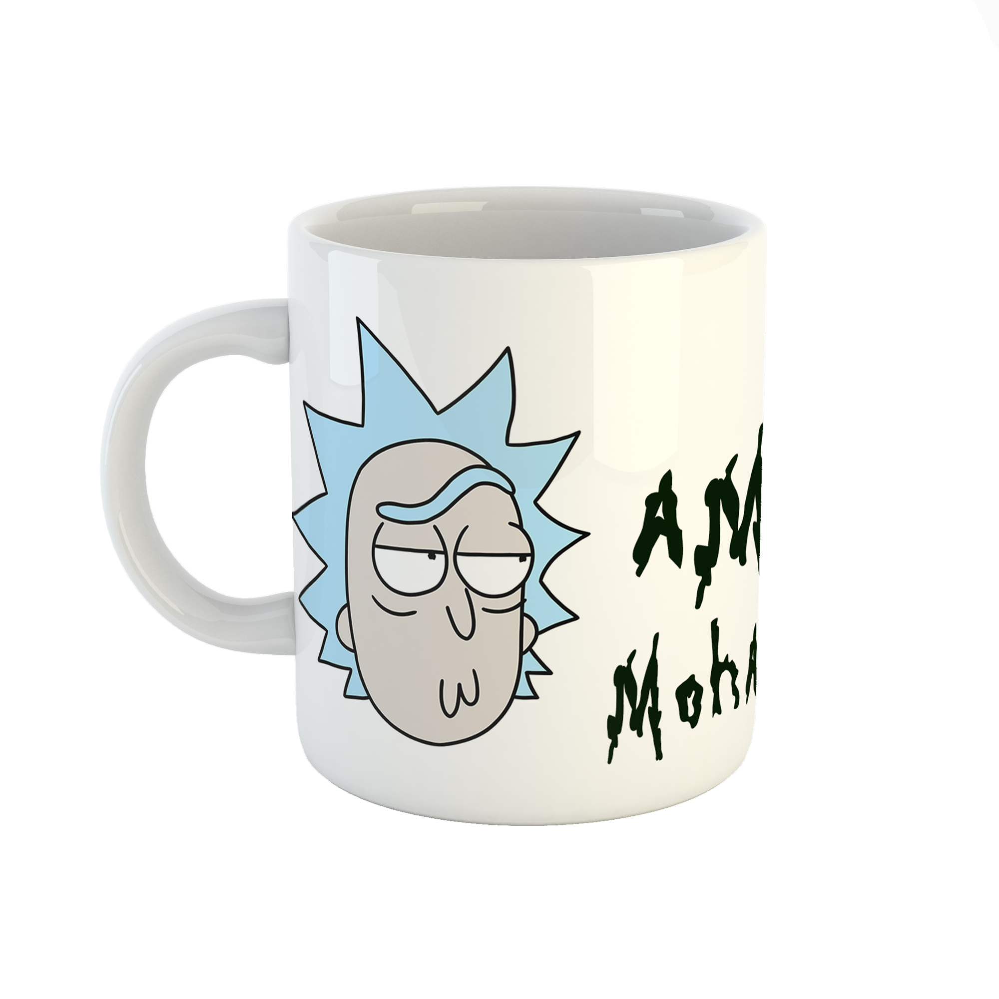 ماگ طرح اسم امیر محمد مدل rick and morty کد 852