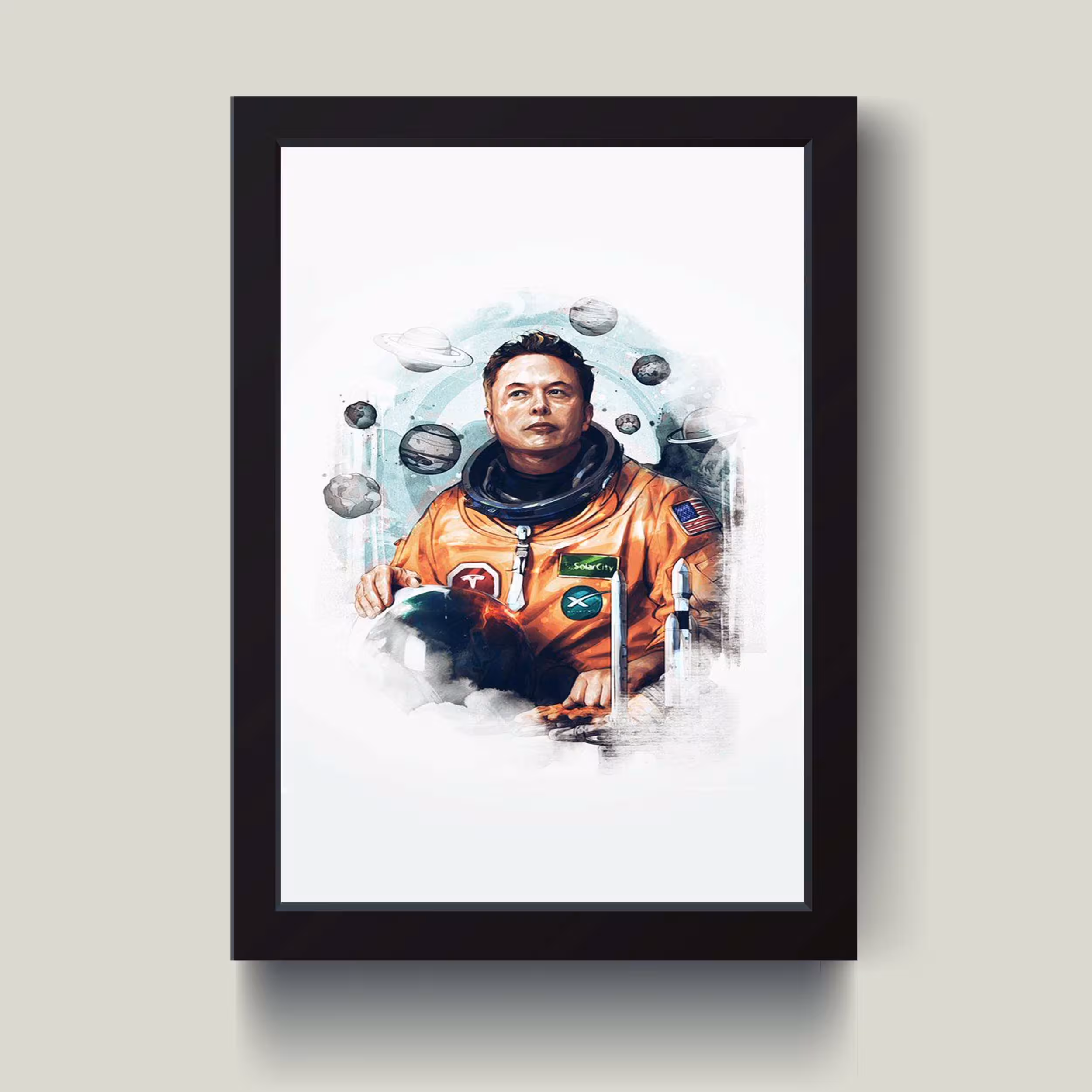 تابلو مدل ایلان ماسک Elon Muskکدm2402-b