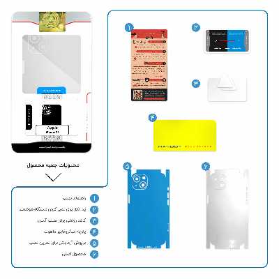برچسب پوششی ماهوت مدل Metallic-White-FullSkin مناسب برای گوشی موبایل اپل iPhone 13