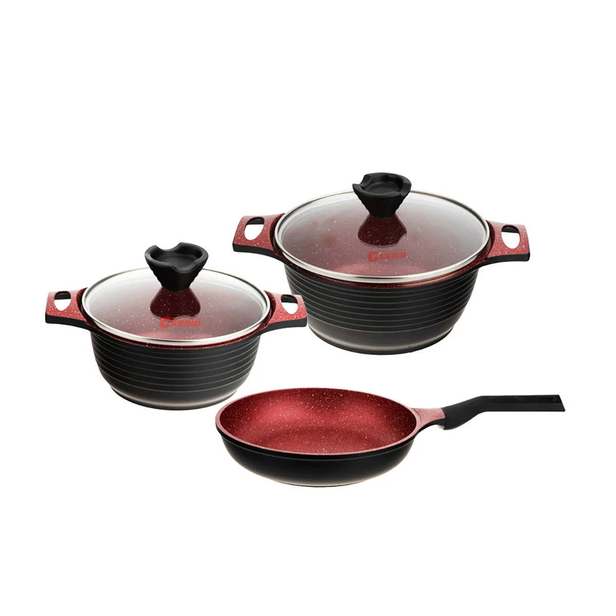 سرویس قابلمه گرانیتی کاندید مدل پیاژه پلاس (5 پارچه)