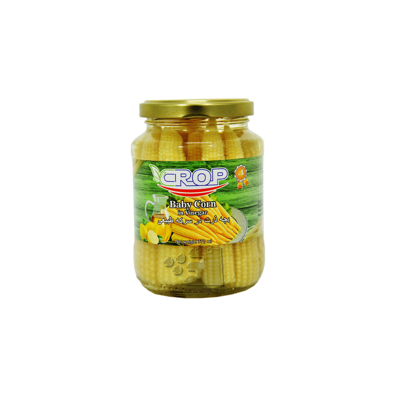 بیبی کورن در سرکه طبیعی 370 میل کراپ - crop