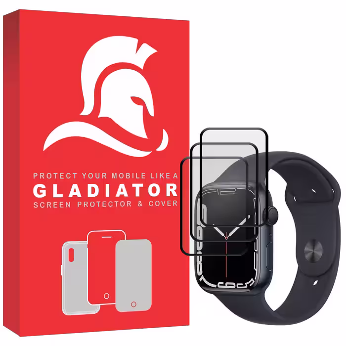 محافظ صفحه نمایش گلادیاتور مدل GWP1000 مناسب برای ساعت هوشمند اپل Iwatch 7 SE 44mm بسته سه عددی