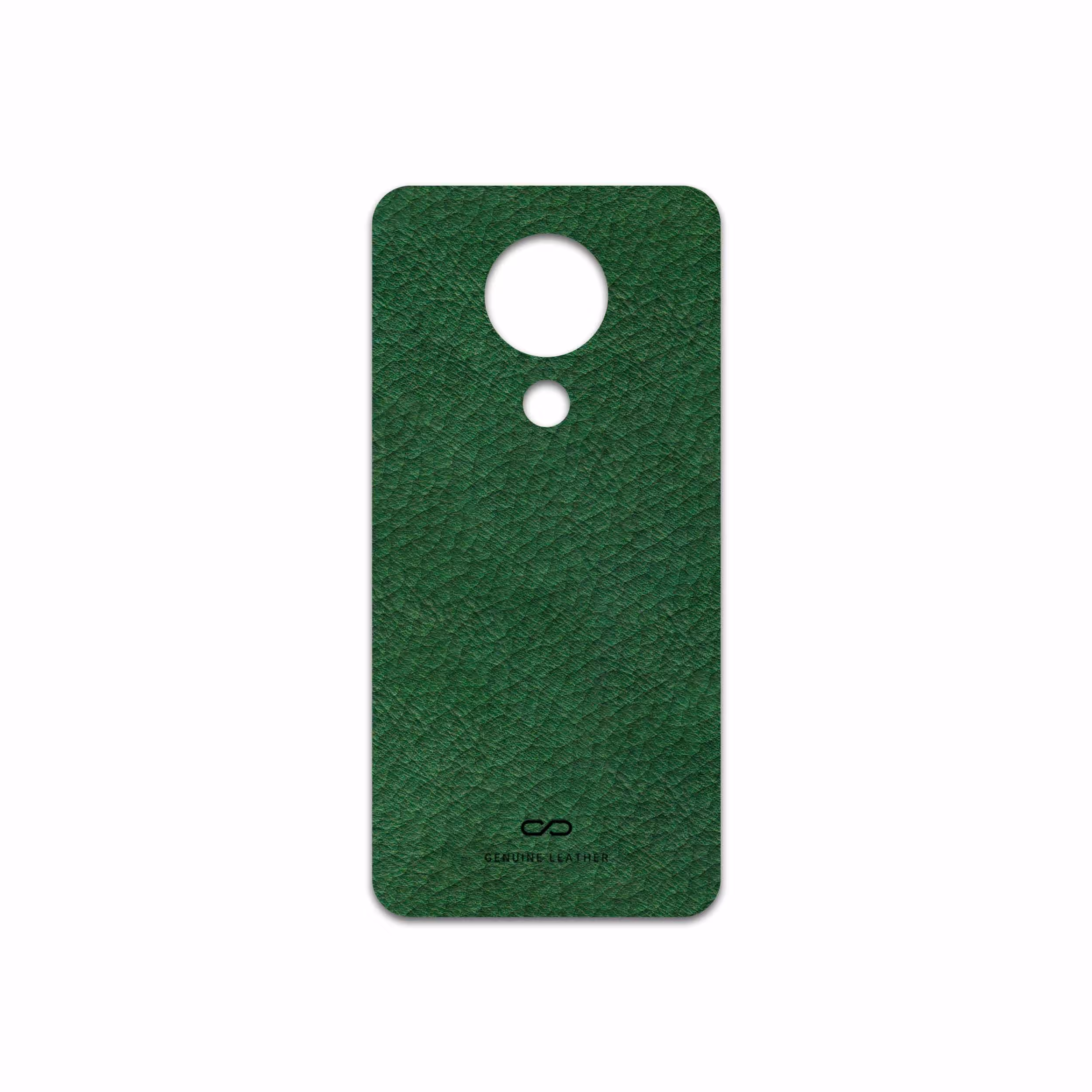 برچسب پوششی ماهوت مدل Green-Leather مناسب برای گوشی موبایل نوکیا 3.4