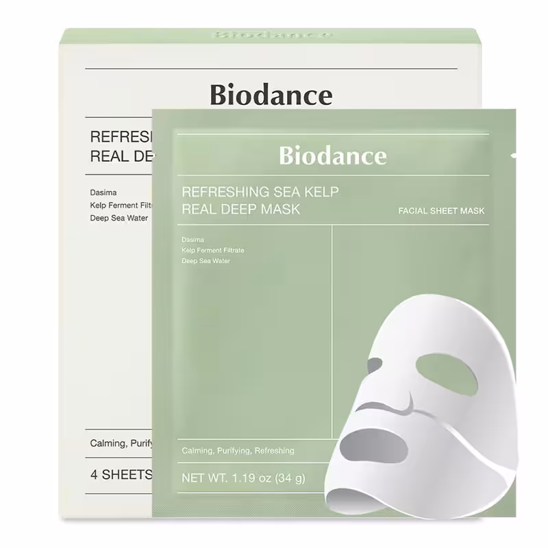 ماسک ورقه ای بایودنس مدل رفرشینگ بسته یک عددی تسکین دهنده و کنترل چربی پوست | فروشگاه ارس ترک