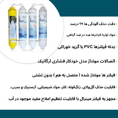 فیلتر دستگاه تصفیه آب آکوا پیورست مدل SF 4001 مجموعه 4 عددی 