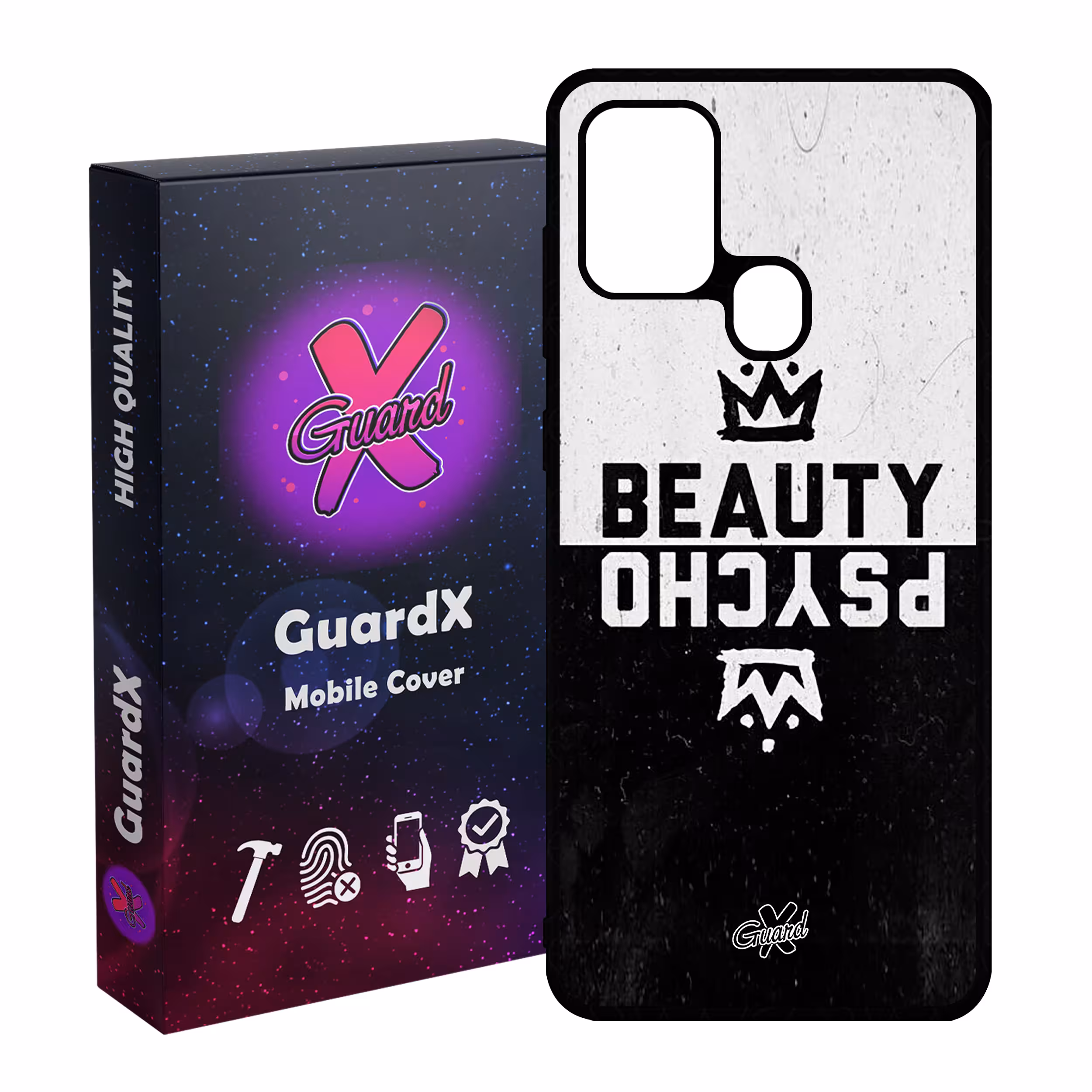 کاور گارد ایکس طرح Beauty Psycho مدل Glass10094 مناسب برای گوشی موبایل سامسونگ Galaxy A21s