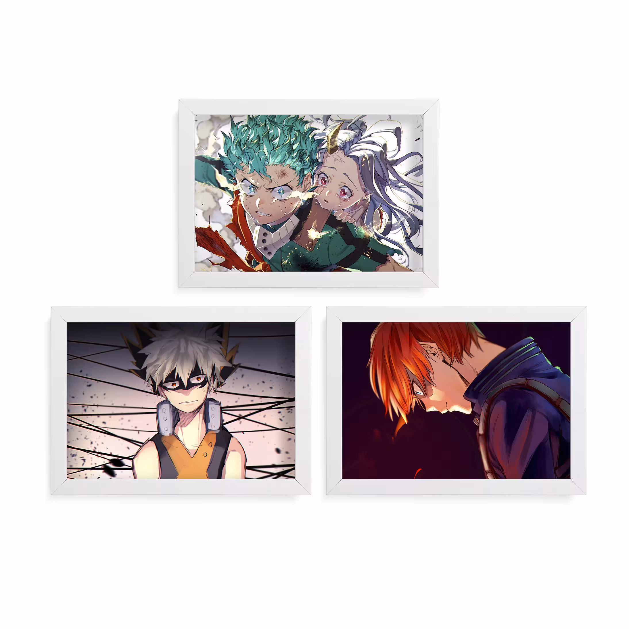 تابلو آرتیفن طرح My Hero Academia کد 146W مجموعه 3 عددی
