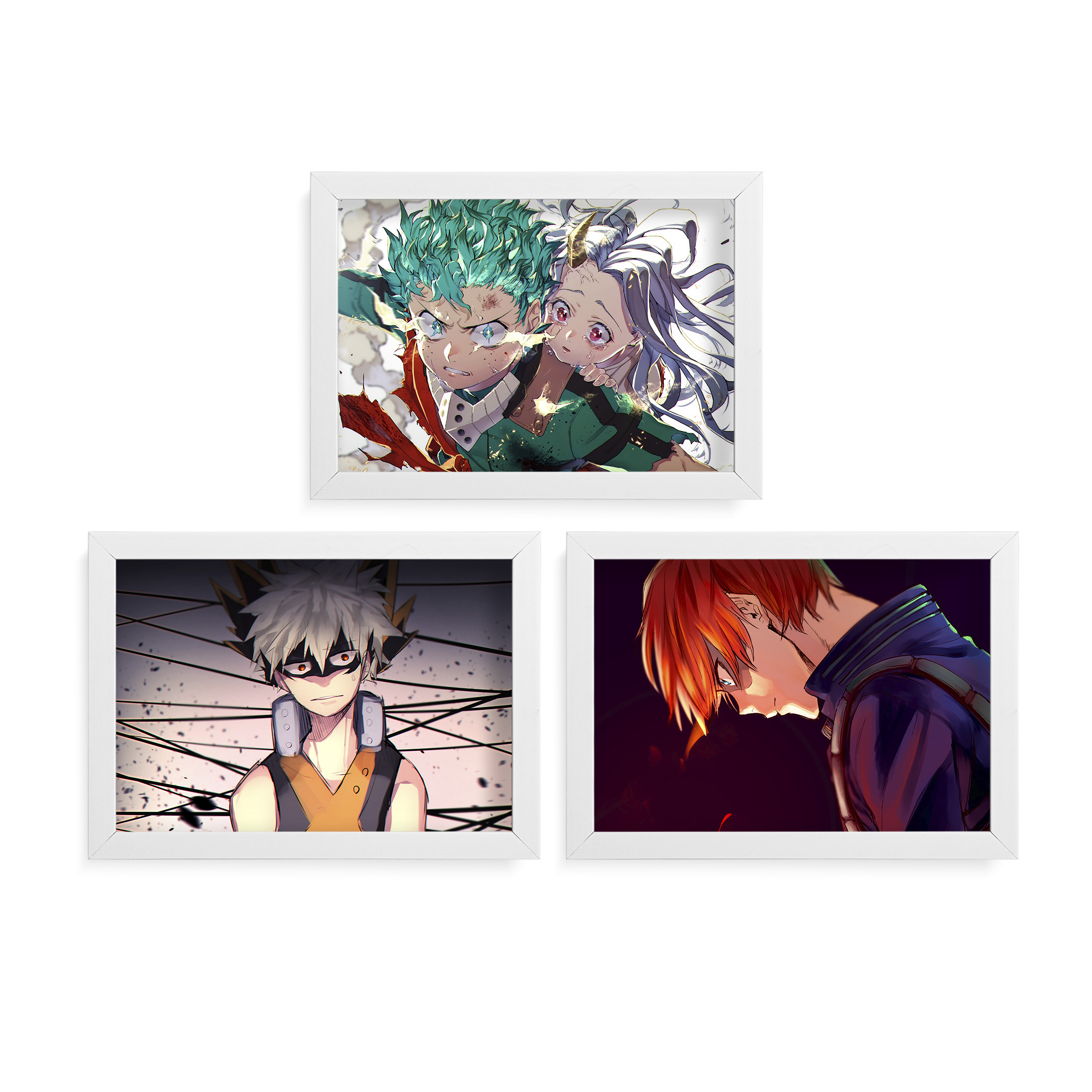 تابلو آرتیفن طرح My Hero Academia کد 146W مجموعه 3 عددی