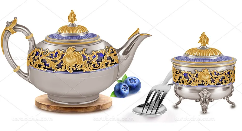 عکس قوری و قندان | گرافیک با طعم تربچه