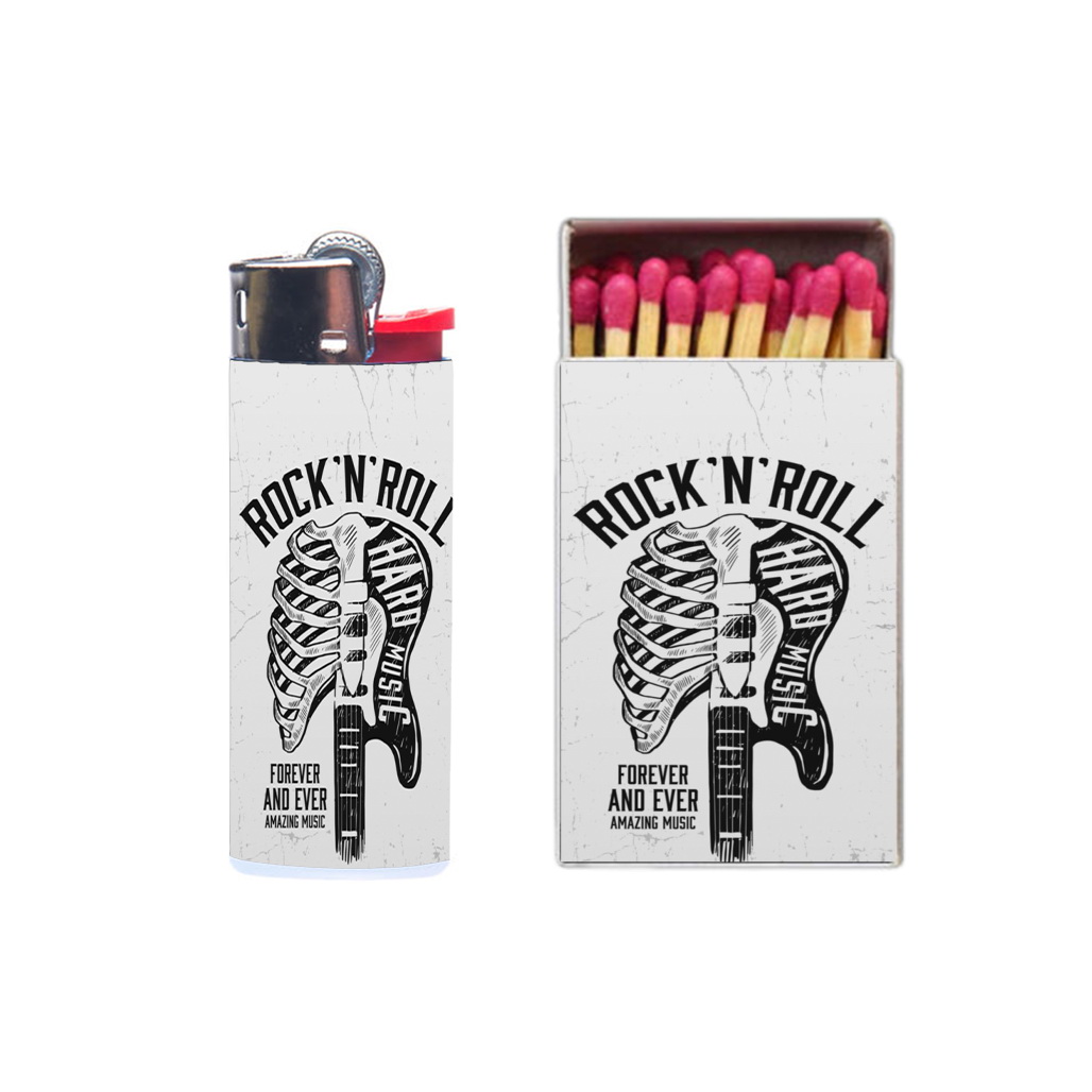 فندک مدل راک کد 1282 به همراه کبریت 