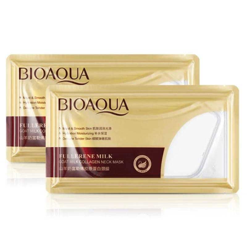 ماسک ورقه ای گردن بیوآکوا عصاره شیر بز و کلاژن bioaqua