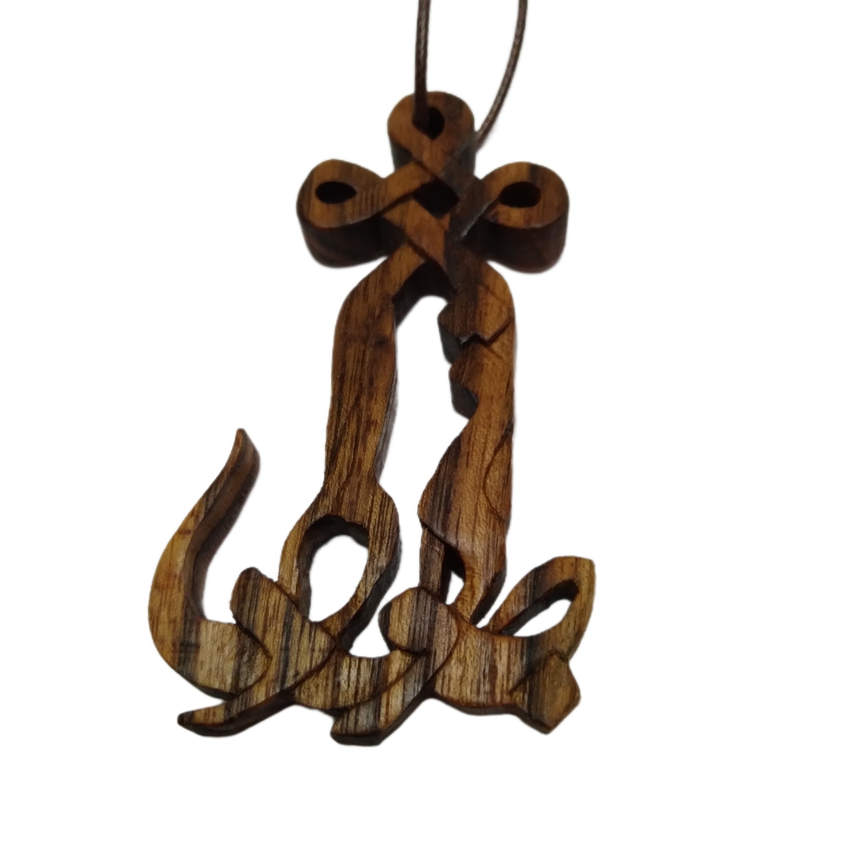 گردنبند مدل  چوبی طرح جانی و دلی