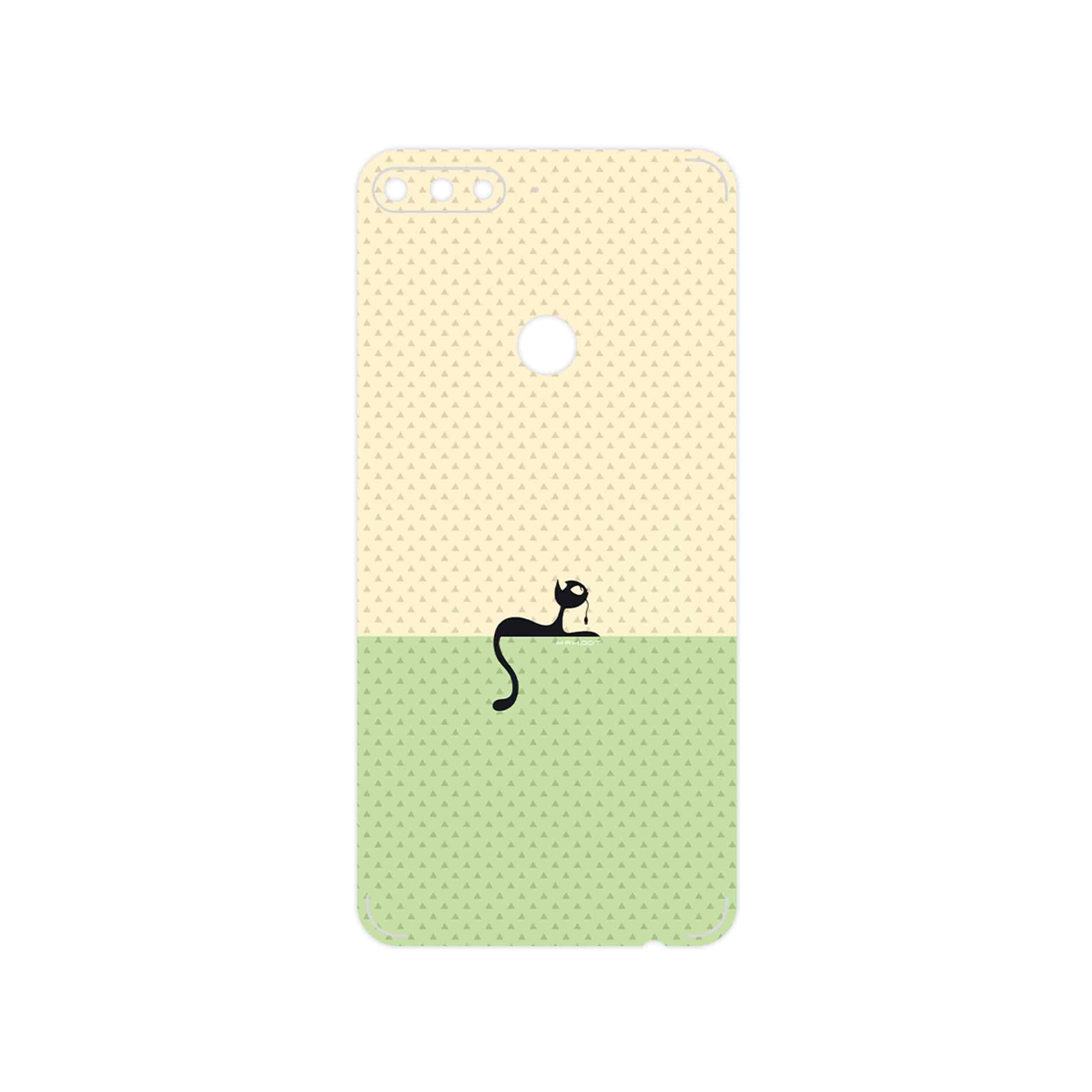 برچسب پوششی ماهوت مدل Minimal Internet Cat Icon مناسب برای گوشی موبایل هوآوی Y7 Prime 2018