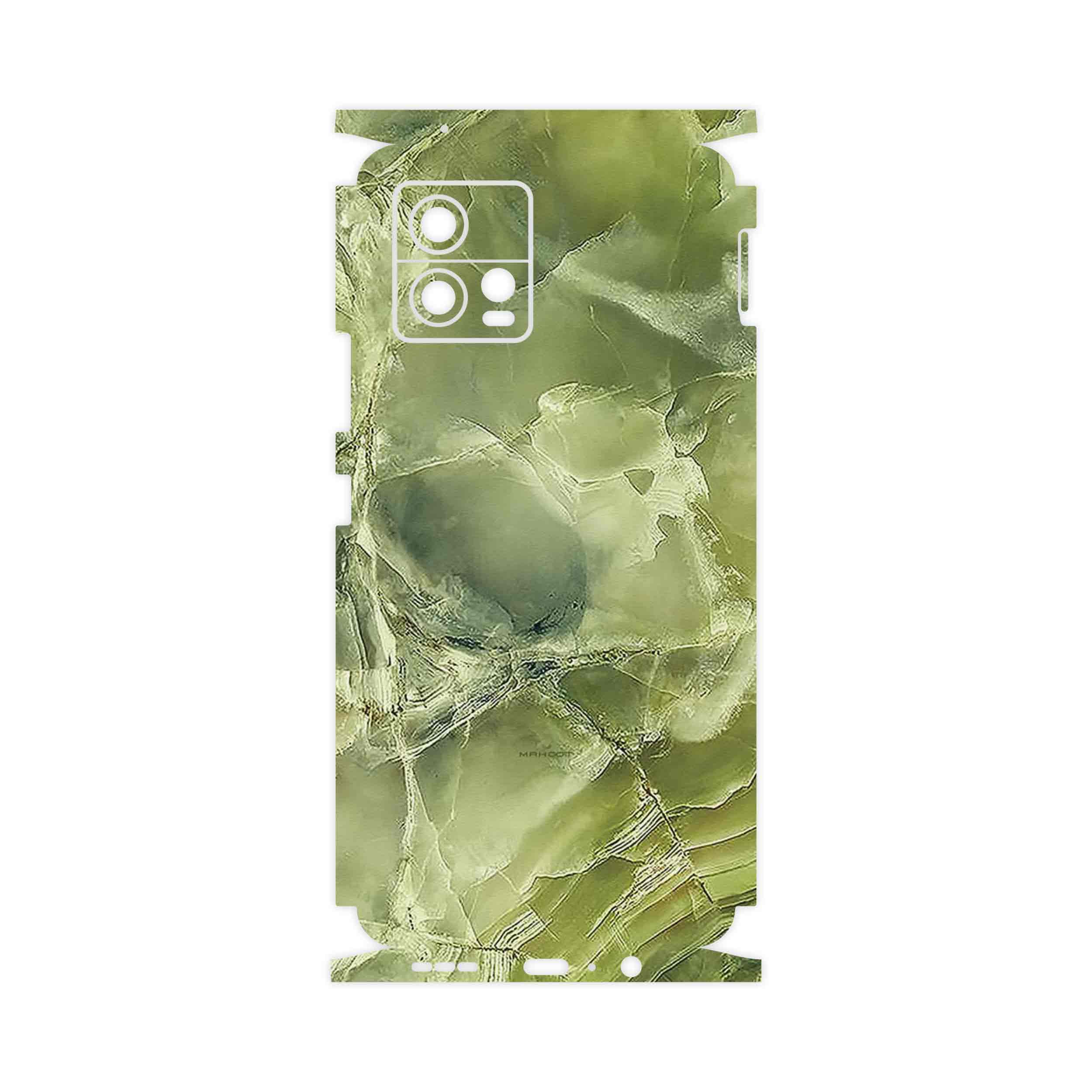 برچسب پوششی ماهوت مدل Green_Crystal_Marble-FullSkin مناسب برای گوشی موبایل موتورولا Moto G72