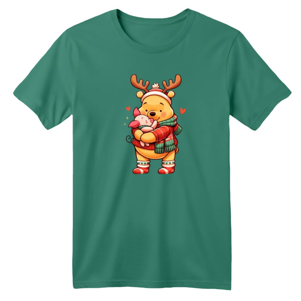 تی شرت آستین کوتاه بچگانه مدل پو کد 78 رنگ سبز سدری