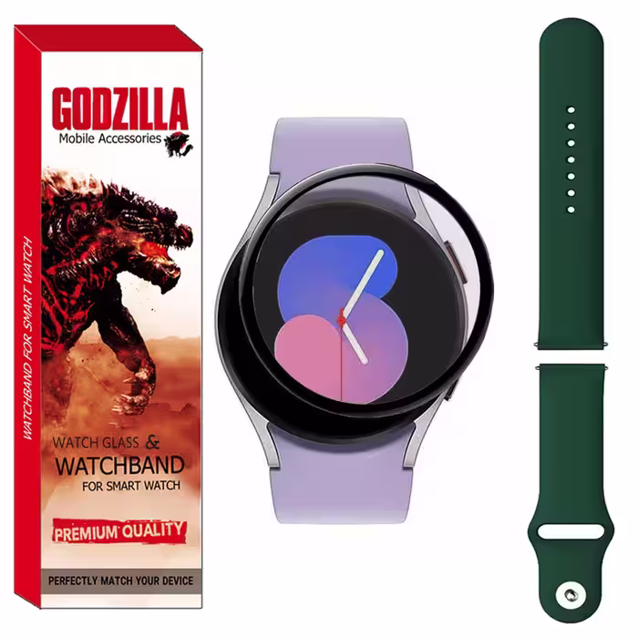 محافظ صفحه نمایش گودزیلا مدل GS-Sili-DK مناسب برای ساعت هوشمند سامسونگ GALAXY Watch 5 40mm به همراه بند | کالا برتری