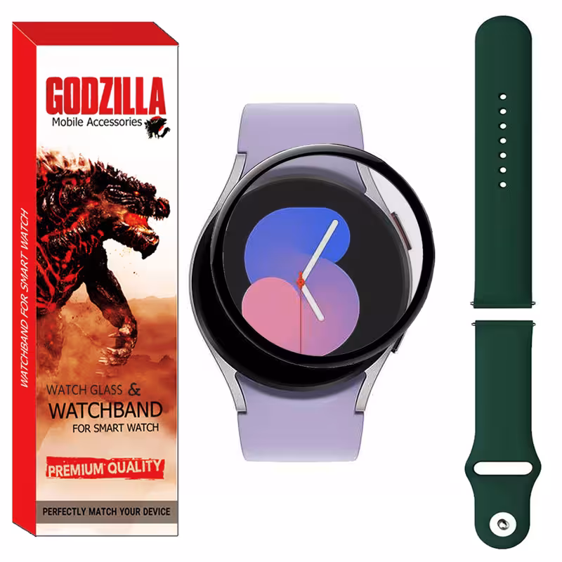 محافظ صفحه نمایش گودزیلا مدل GS-Sili-DK مناسب برای ساعت هوشمند سامسونگ GALAXY Watch 5 40mm به همراه بند | کالا برتری