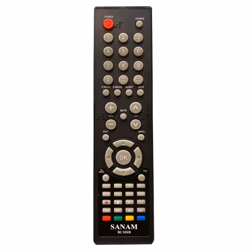 ریموت کنترل تلویزیون مدل BC10SB مناسب برای صنام