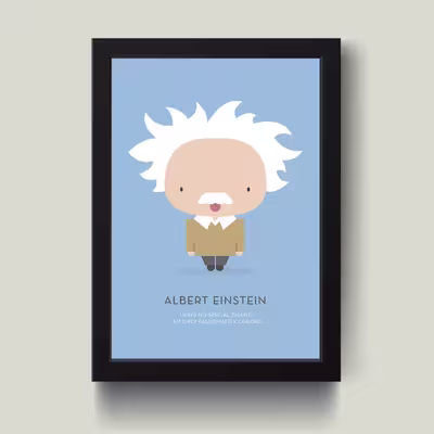 تابلو مدل مینیمال Albert Einstan آلبرت انیشتین کد m2415-b