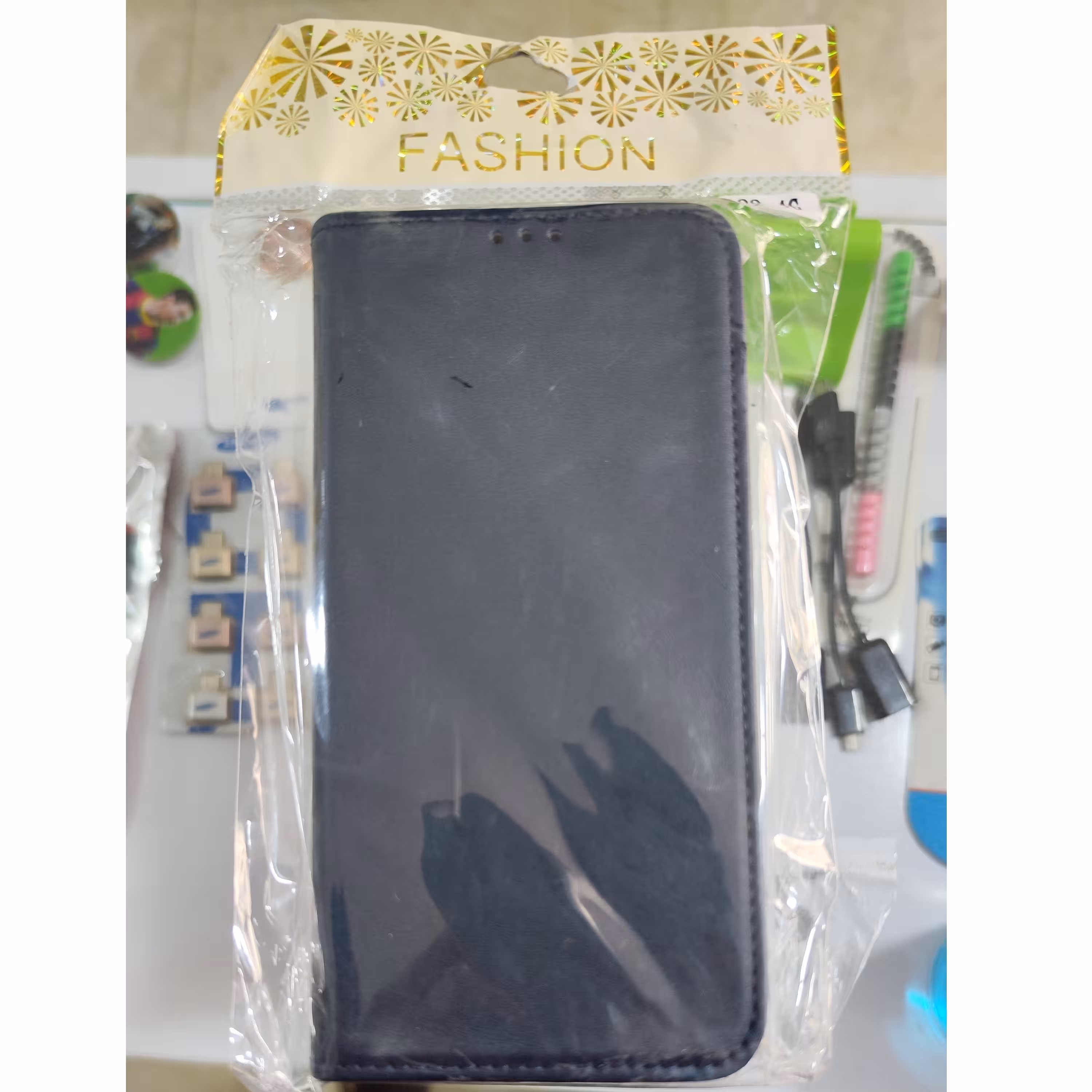 قاب کیفی جا کارت دار  سامسونگ Samsung A22 4G  سرمه ای 