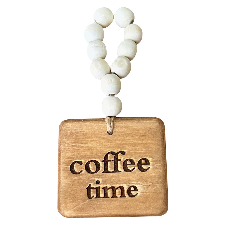 آویز تزیینی مدل مهره طرح coffee time