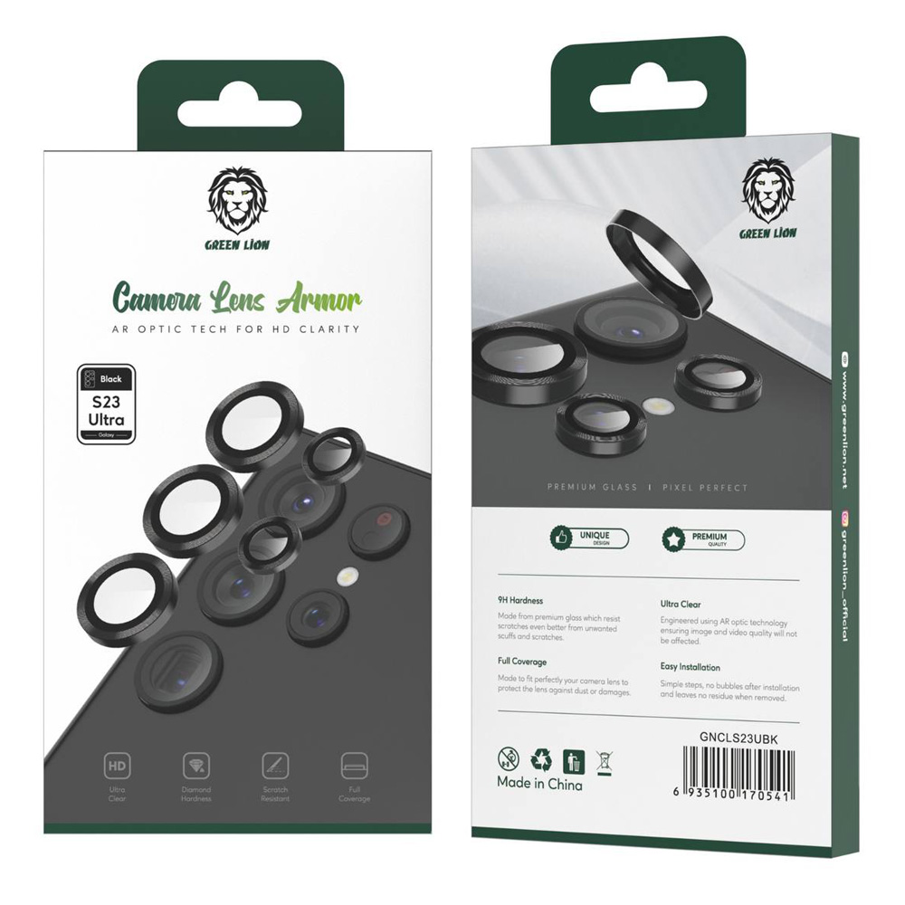 محافظ لنز دوربین گرین لاین Camera Lens Armor سامسونگ S23 Ultra
