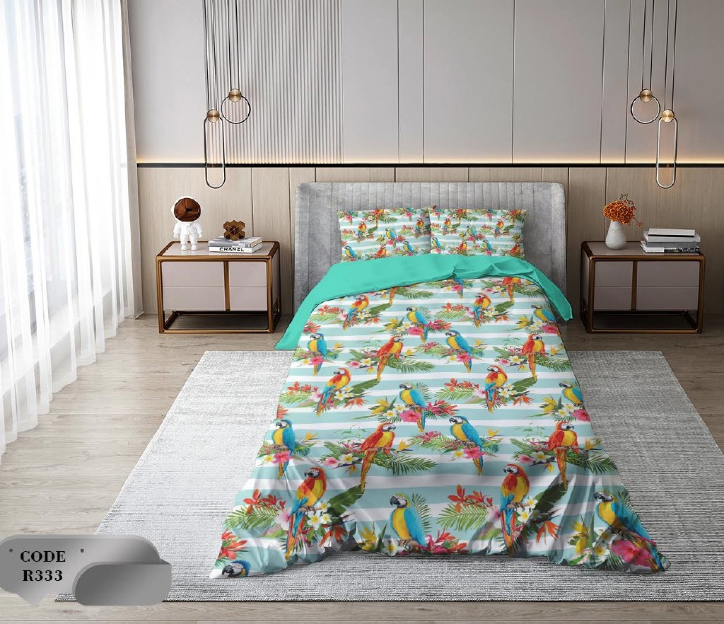 سرویس روتختی 2 نفره 6 تکه ابعاد 225 ×235 کشدار ضد حساسیت و عرق کد R333 | ست خواب و ست روتختی