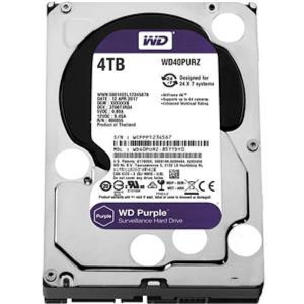 مشخصات، قیمت و خرید هارد دیسک اینترنال وسترن دیجیتال سری بنفش مدل Purple ظرفیت 4 ترابایت استوک
