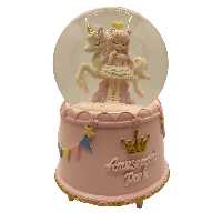 گوی موزیکال مدل پمپی و گردان طرح پرنسس کوچولو و اسب تک شاخ