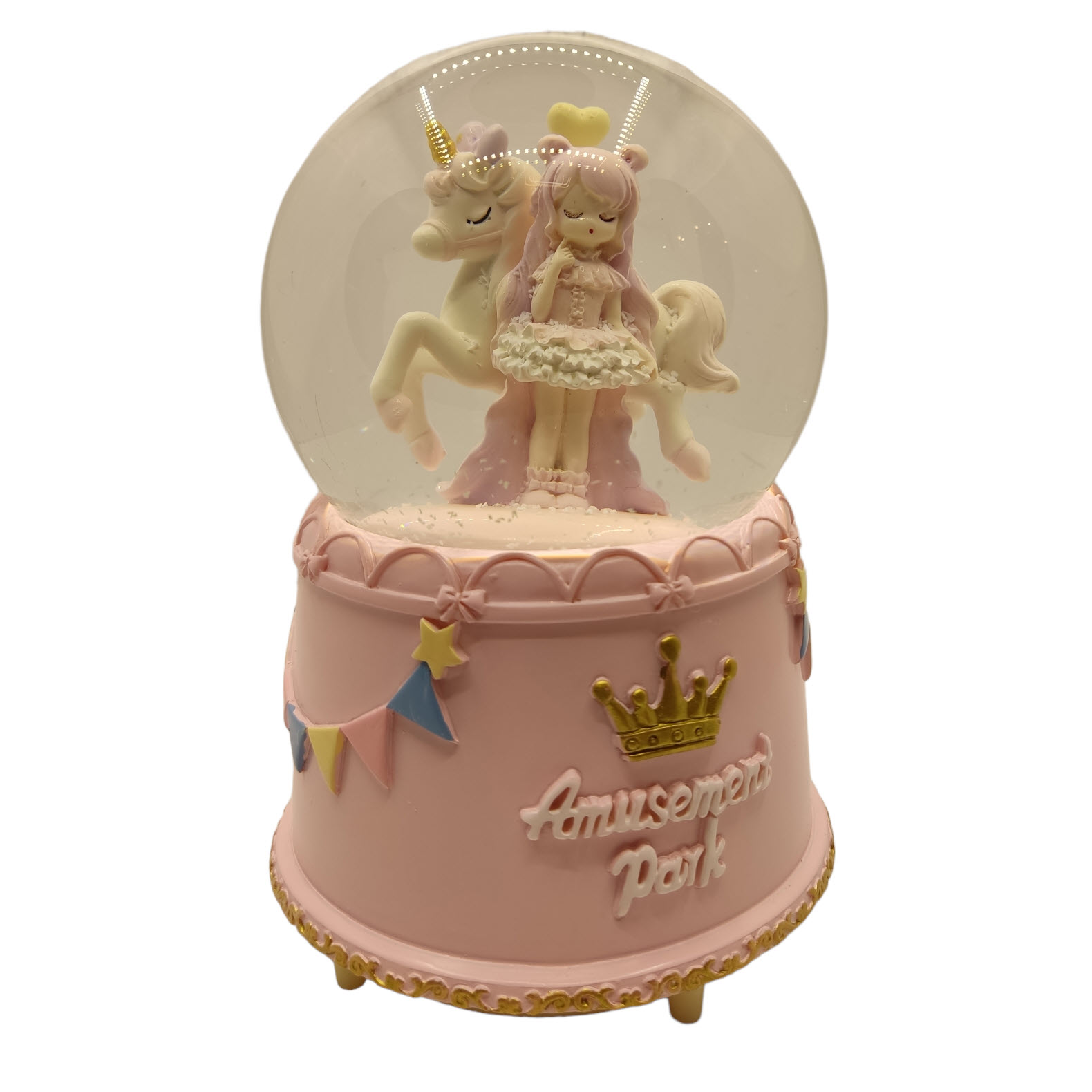 گوی موزیکال مدل پمپی و گردان طرح پرنسس کوچولو و اسب تک شاخ