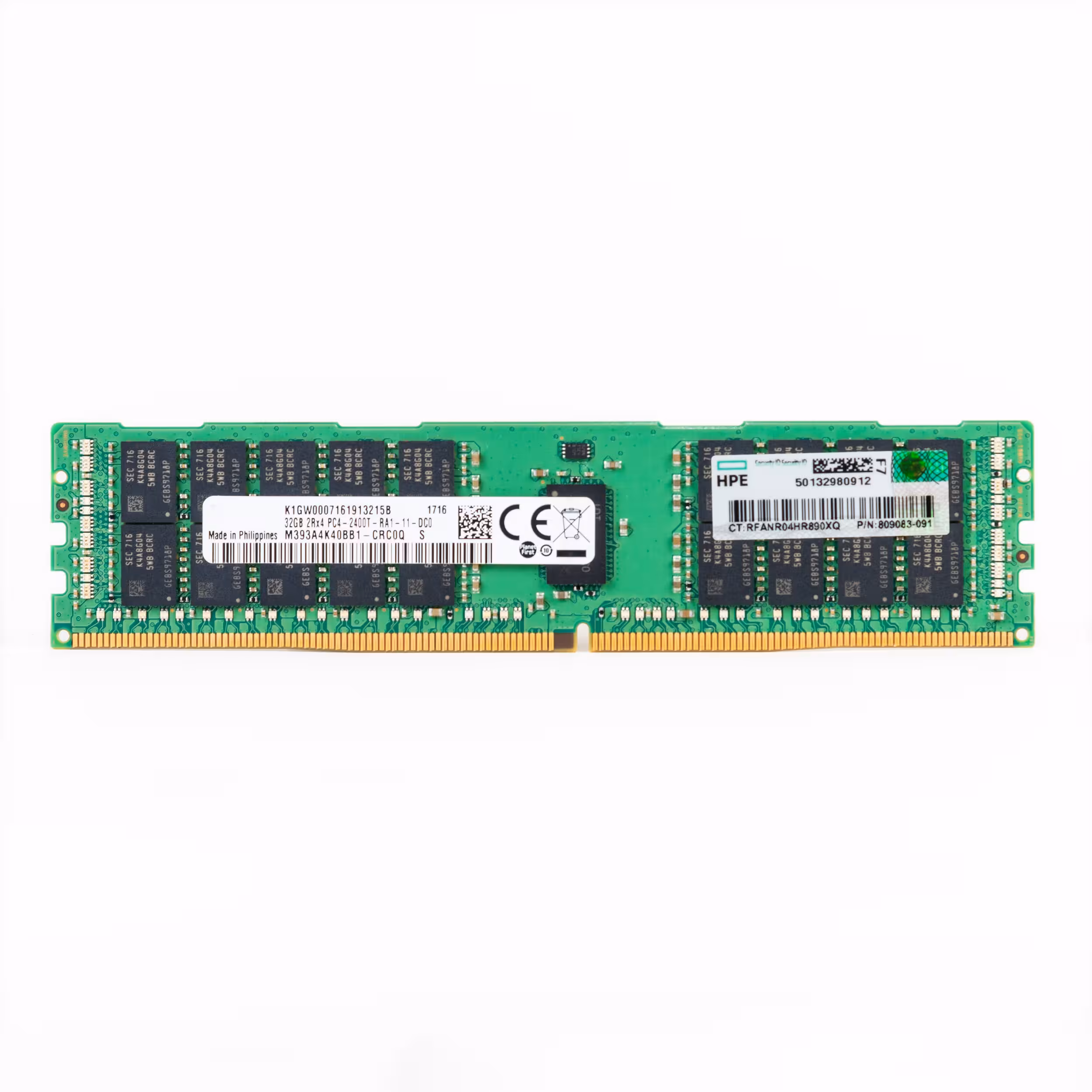 رم سرور DDR4 دوکاناله 2400 مگاهرتز ECC اچ پی ای مدل PC4 2400T ظرفیت 32 گیگابایت