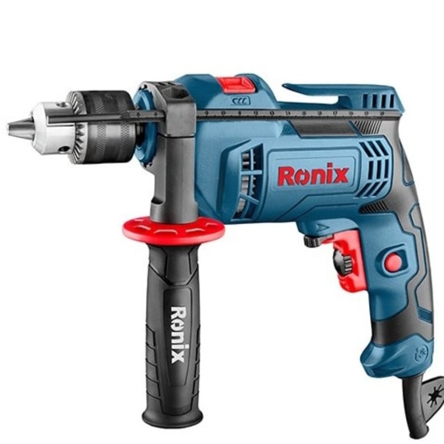 دریل13میلی متری چکشی سه نظام اچاری 600وات بدون کیف رونیکس مدل2211