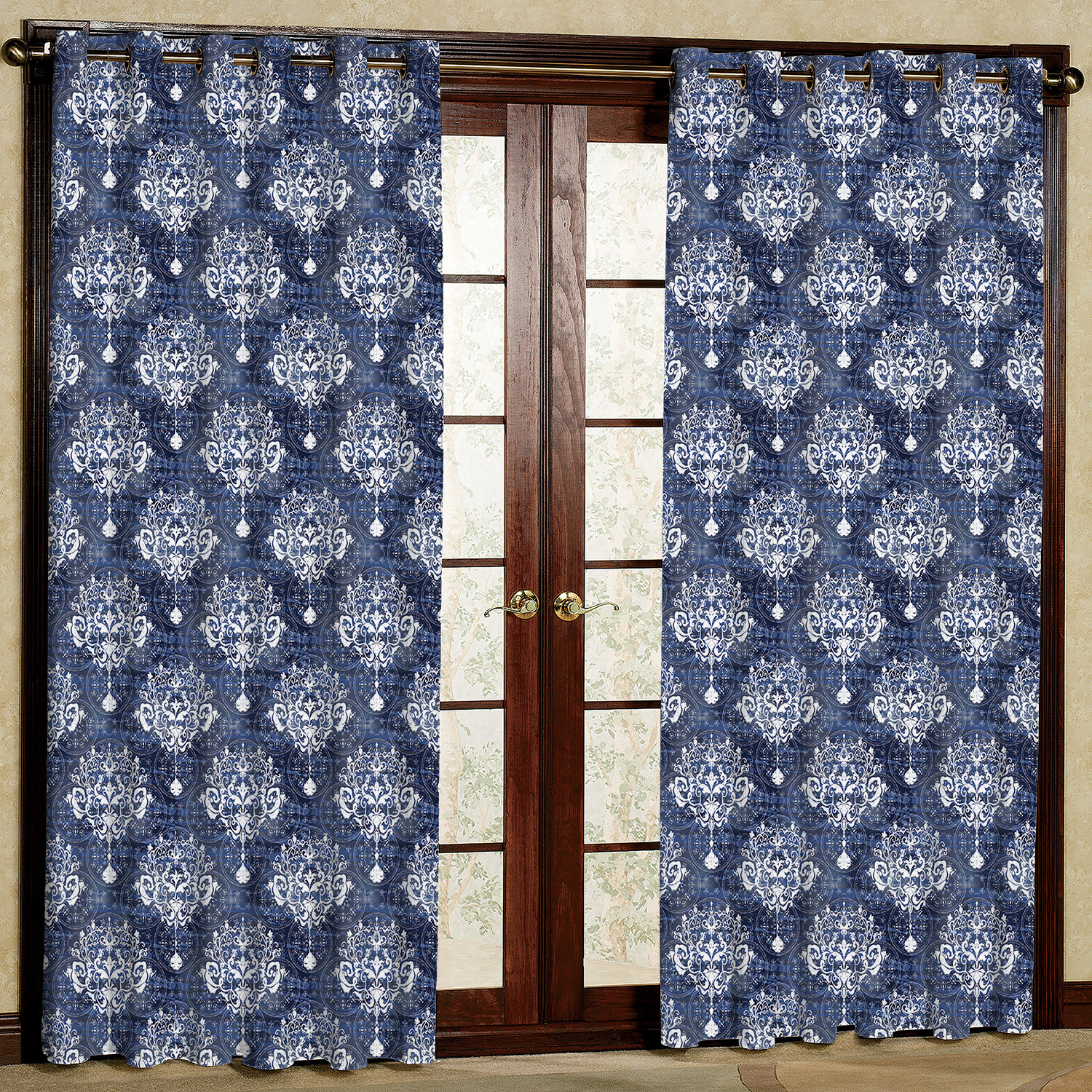 پرده  مدل مخمل پانچی کد 102سایز 140x280 سانتی متر