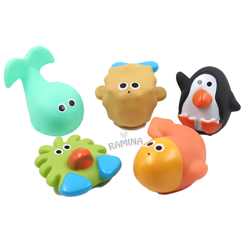 پوپت وان حمام عروسکی 5 عددی حیوانات Bathing Baby