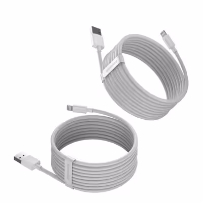 کابل USB به لایتنینگ باسئوس مدل TZCALZJ-02 طول 1.5 متر مجموعه 2 عددی
