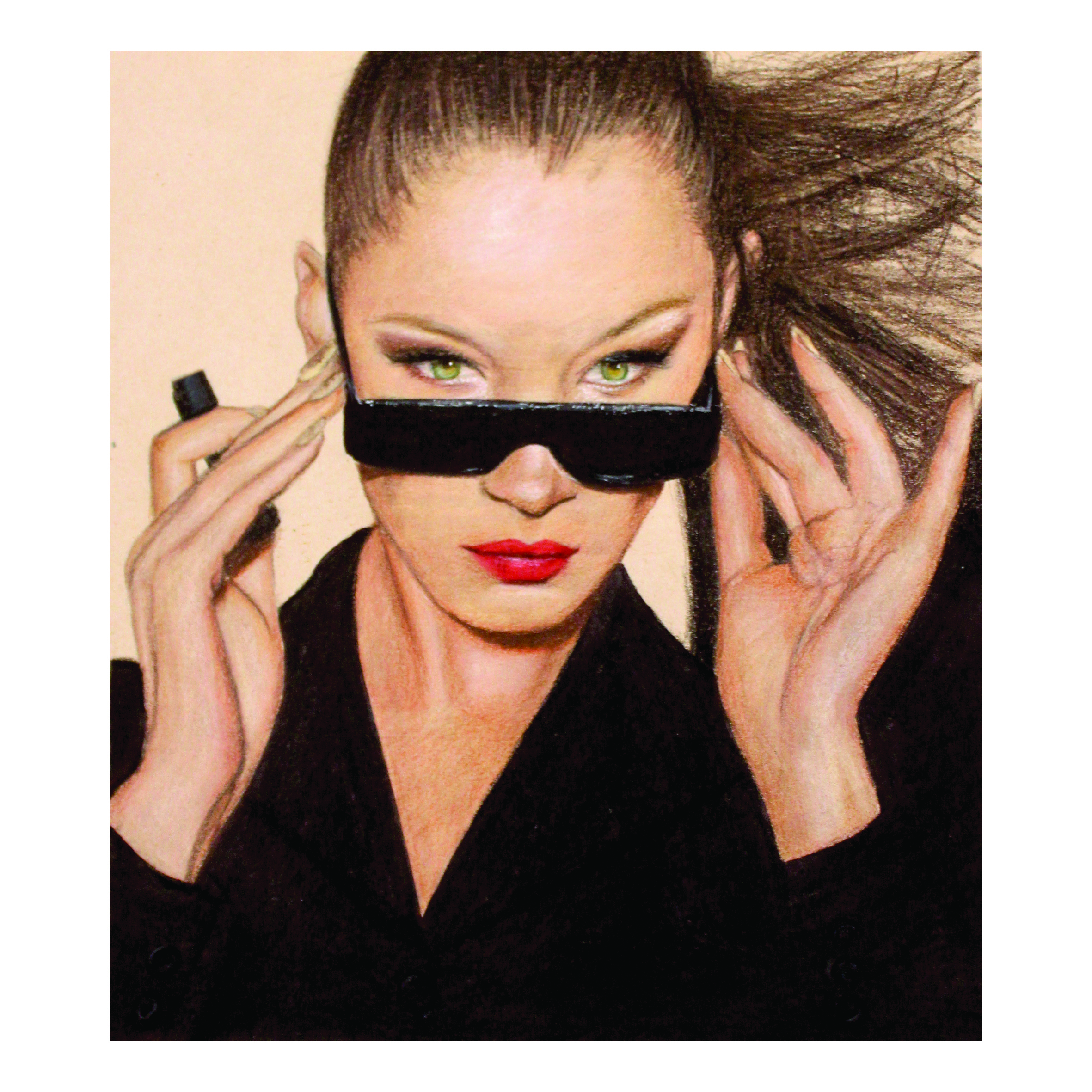 نقاشی مداد رنگی مدل بلا حدید کد 01